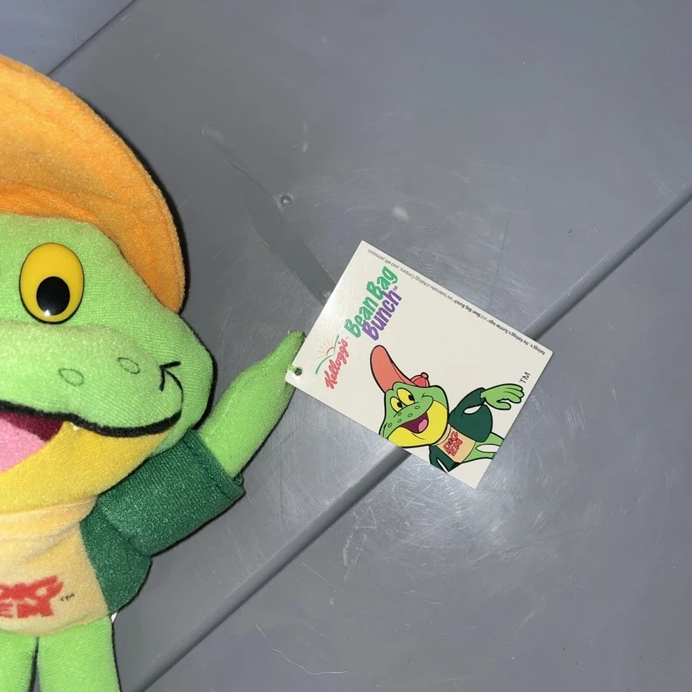 VINTAGE 1997 Kellogg's Smacks Dig Em Frog Bean Bag Plush